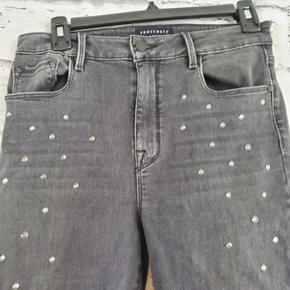 Sanctuary high rise embellished ankle jeans black - Picture 4 of 8